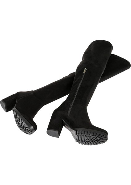 22BK41.5400 Topuklu Diz Üstü Streç Kadın Çizme fırsatları