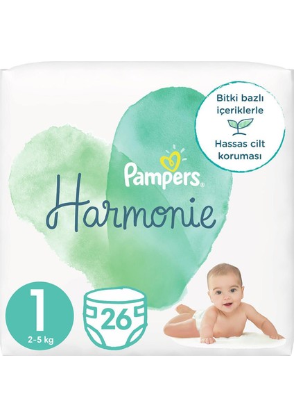 Pampers Harmonie Bebek Bezi 1 Beden 26 Adet