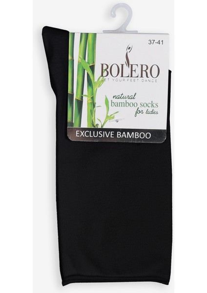 3'lü Roll Top Lastiksiz Kadın Siyah Bambu Soket Çorap, 36-40 fırsatları