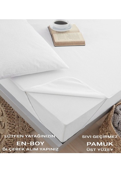 Tekstil Home 4 Köşe Lastikli Pamuklu Su Sıvı Geçirmez Yatak Koruyucu Alez Tüm Ebatlar