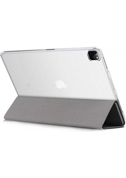 Apple iPad Air 10.9 Inç 2020 4.nesil Smart Cover Standlı Arkası Şeffaf 1-1 Uyumlu Tablet Kılıfı (A2316/A2324/A2325/A2072)