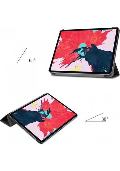 Apple iPad Air 10.9 Inç 2020 4.nesil Smart Cover Standlı Arkası Şeffaf 1-1 Uyumlu Tablet Kılıfı (A2316/A2324/A2325/A2072)