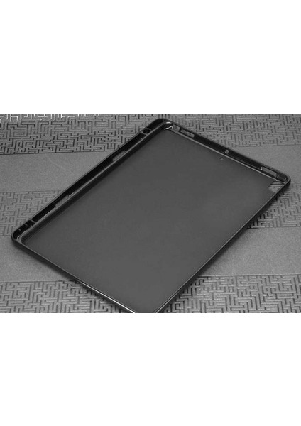 Apple iPad 7-8.nesil 10.2 Inç Kalem Bölmeli Silikon Tablet Kılıfı (A2197/A2198/A2200/A2270/A2428/A2429/A2430)