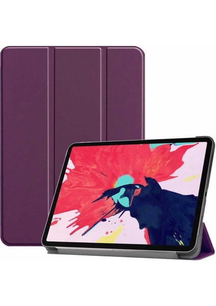 Apple iPad Air 10.9 2022 (5.nesil) Smart Cover Standlı Arkası Şeffaf 1-1 Uyumlu Tablet Kılıfı