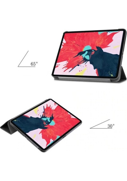 Apple iPad Air 10.9 2022 (5.nesil) Smart Cover Standlı Arkası Şeffaf 1-1 Uyumlu Tablet Kılıfı