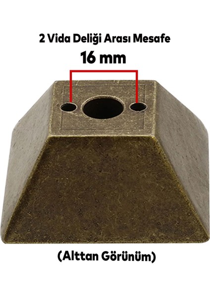 Button Çekmece Mutfak Dolap Kapak Kulpu Kulbu Antik Sarı Metal Kulp 16 mm