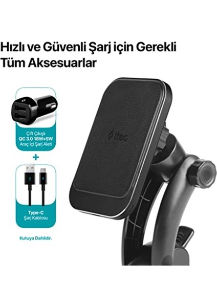 Aircharger Drive M Magsafe Uyumlu Kablosuz Şarj Özellikli Mıknatıslı Araç Içi Telefon Tutucu indirimleri