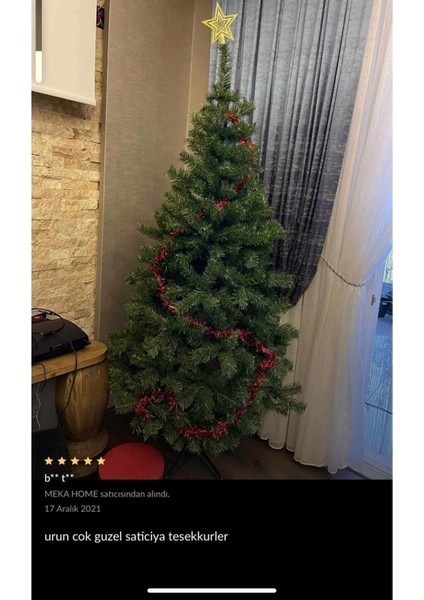 Yılbaşı Çam Ağacı 180 cm 580 Gür Dallı