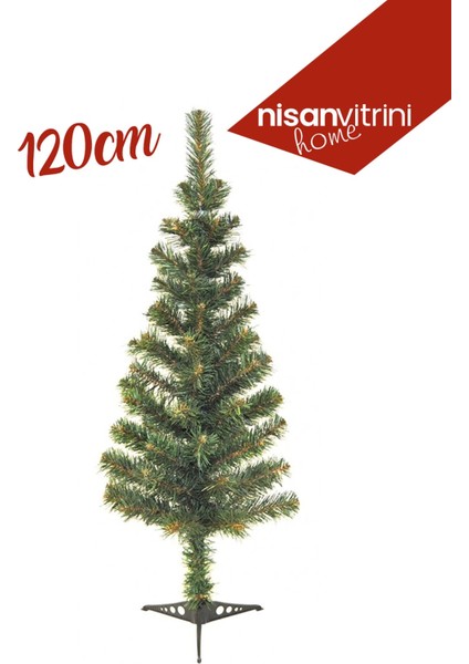 Yılbaşı Ağacı 120 cm + 20LI Süs / Yeşil Ağaç Kırmızı Süsler / Yıl Başı Ağacı 120CM / Çam Ağacı