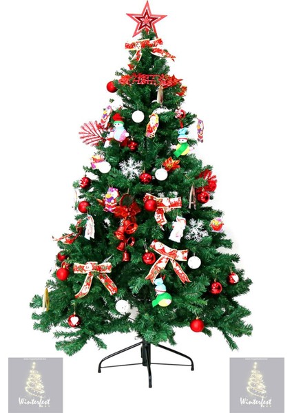 Yılbaşı Çam Ağacı 150 cm 300 Dal Demir Ayaklı