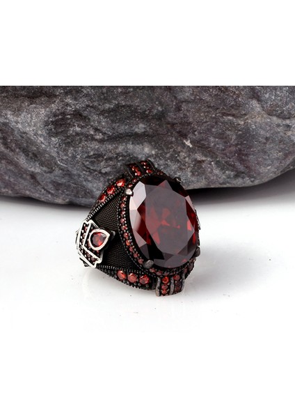 Zirkon Taşlı 925 Ayar Gümüş Erkek Yüzük