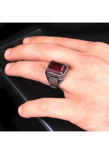 Zirkon Taşlı 925 Ayar Gümüş Erkek Yüzük modelleri