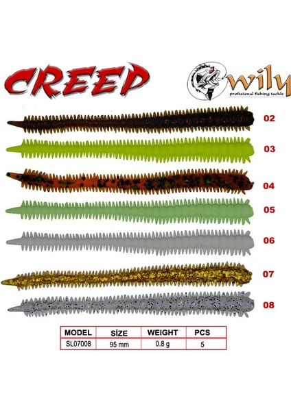 Creep Silikon Yem 9.5 cm 0.8 gr 03