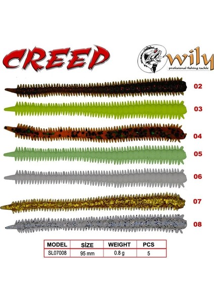 Creep Silikon Yem 9.5 cm 0.8 gr 07