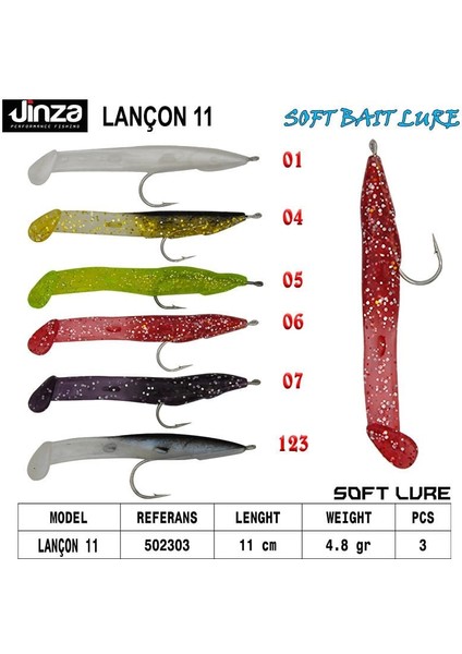 Lançon 110 mm 4.8 gr Silikon Yem 07