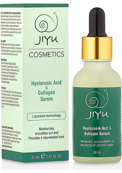 Jıyu Hyaluronic Acid (Hyalüronik Asit) & Collagen () Dolgunlaştırıcı Nemlendirici Cilt Serumu 30 ML.