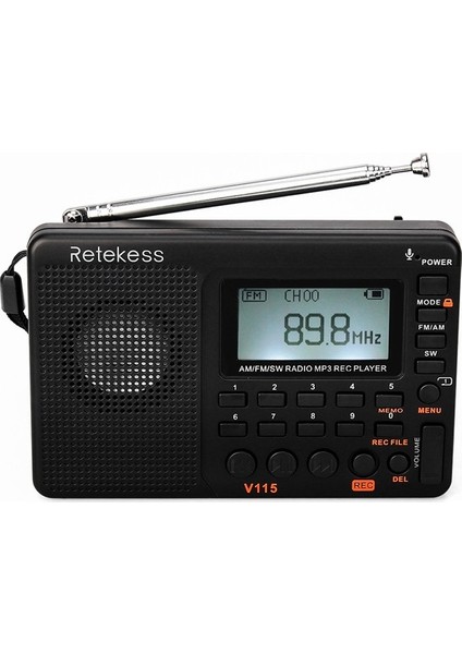 Uyku Zamanlayıcısı V-115 Fm/am Radyo - Siyah (Yurt Dışından) modelleri