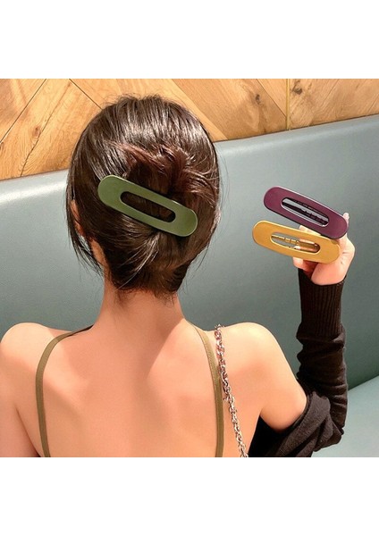 Büyük Boy Klipsli Bayan Saç Tokası Haki fiyatları