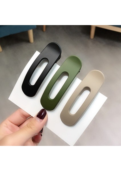 Büyük Boy Klipsli Bayan Saç Tokası Haki modelleri