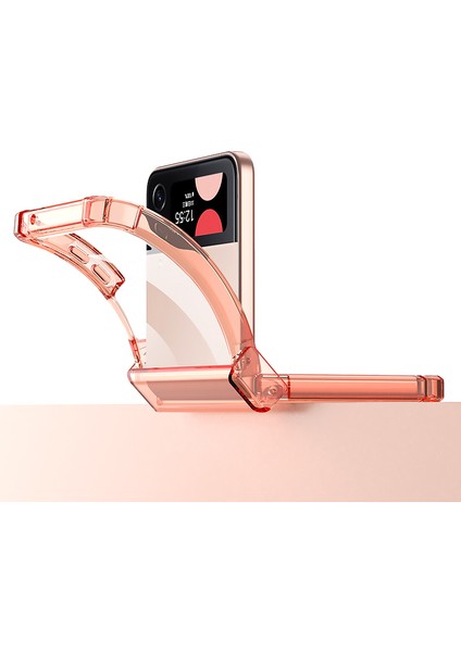 Galaxy Z Flip 4 Hava Yastığı Menteşe Şeffaf Cep Telefonu Kılıfları (Yurt Dışından) fiyatları