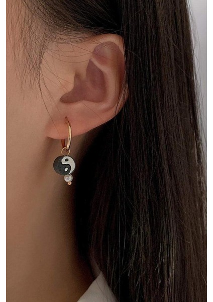 Peace Ying Yang Küpe