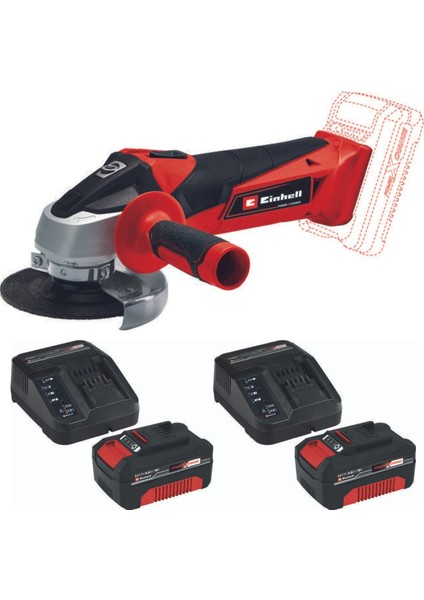 Tc-Ag 18/115 Li 2X4.0AH Akülü Avuç Taşlama