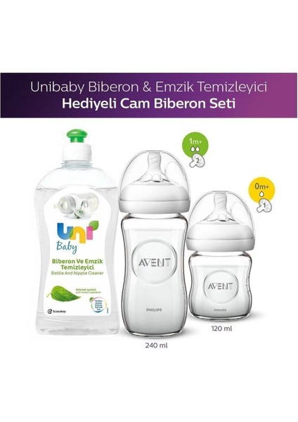 Ikili Cam Biberon Seti 500 ml Temizleyici Hediyeli fiyatları