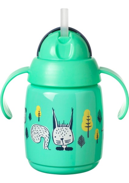 Superstar Kolay Içim Pipetli Alıştırma Bardağı Yeşil 300 ml