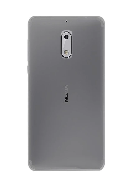 Nokia 6 Kılıf Soft Silikon Şeffaf-Siyah Arka Kapak