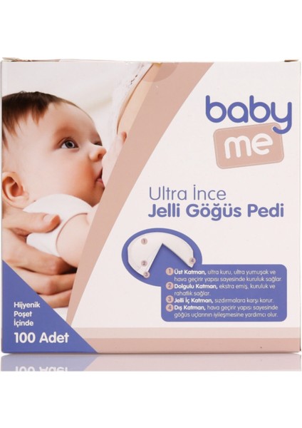 Baby Me Ultra Ince Jelli Göğüs Pedi 100 Adet Baby Me Ultra Ince Jelli Göğüs Pedi