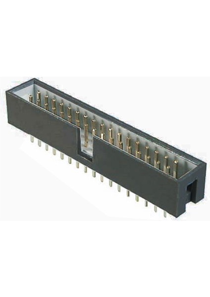 Pcb Konnektör 14 Pin Erkek Kilitsiz Düz, Siyah Renk, Header, 14 Contacts, Straight, Pitch 2.54MM x 2.54MM, Black