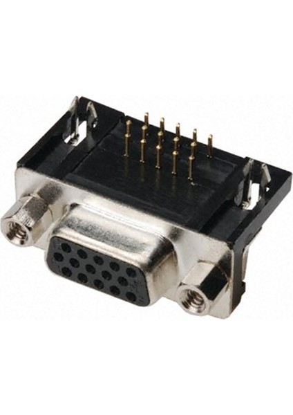 D-Sub, Right-Angled, High-Density, For Pcb Mounting, 15 - 62-Contacts
