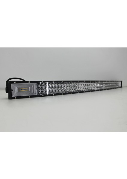 Off-Road 105 cm Eğimli Turuncu Beyaz 5 Mod 3 Sıra LED