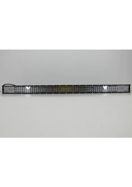 Off-Road 105 cm Eğimli Turuncu Beyaz 5 Mod 3 Sıra LED