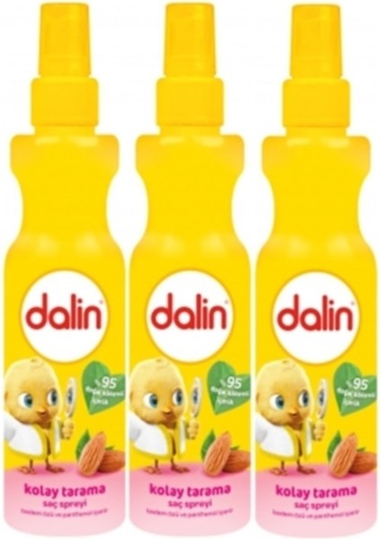 Kolay Tarama Saç Spreyi Badem Özü 200 ml x 3 Adet