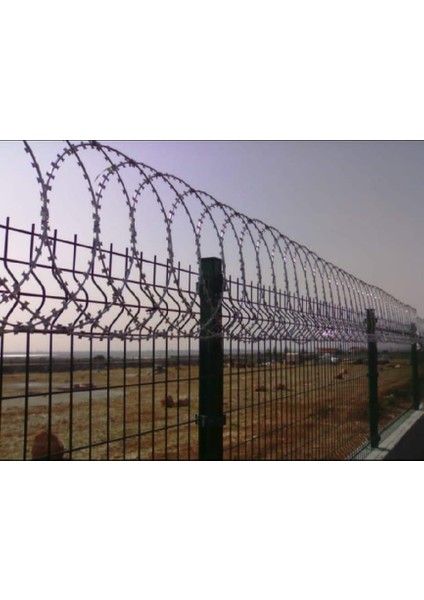 Msy Fence 45 Çapında Düzlemsel Jiletli Tel 50 Metre 1. Kailte Galvaniz Dekoratif Bahçe Çiti