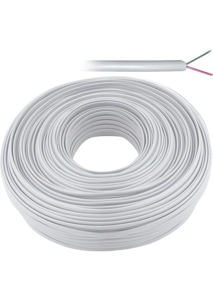 100M Metre Ikili Telefon Kablosu 2 Telli Telefon Köken Hat Kablo