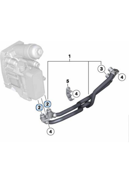 Bmw F20 Kasa 116D Şanzıman Yağ Soğutucu Hortum Olringi Orjinal 17228573882