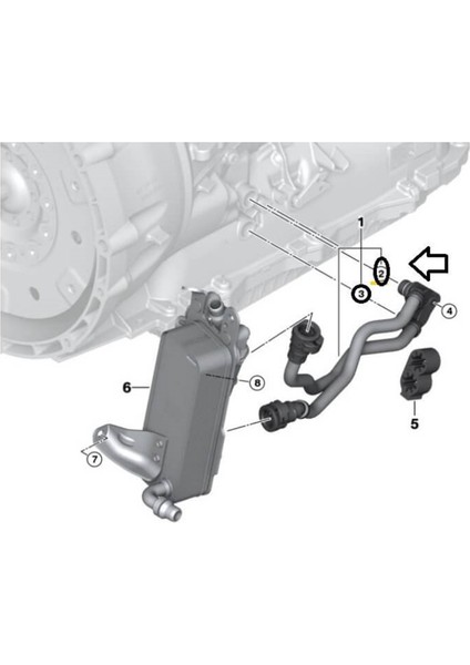 Bmw F20 Kasa 116D Şanzıman Yağ Soğutucu Hortum Olringi Orjinal 17228573882