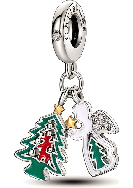 Merry Christmas Yılbaşı Gümüş Charm