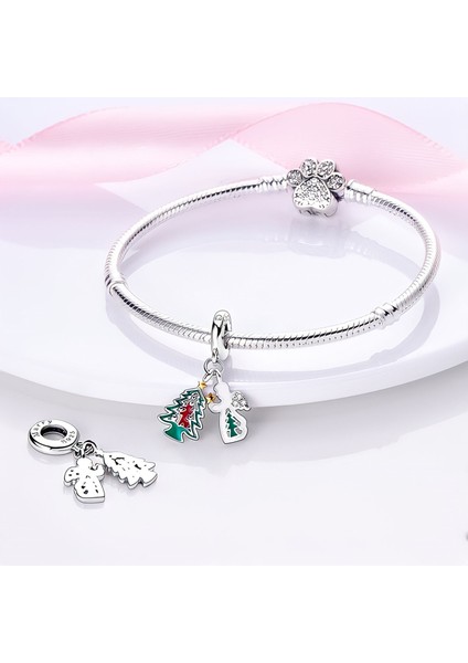 Merry Christmas Yılbaşı Gümüş Charm