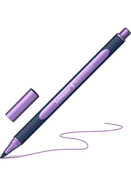 Paint-It 050 Metalik Rollerball Tükenmez Kalem 0.4 mm Mor