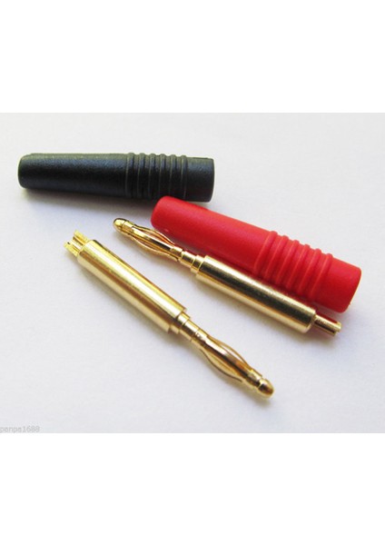 Banana Jack 2 mm Gold Kırmızı+Siyah fırsatları