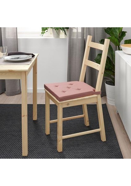 Sandalye Minderi Pembe Renk 35/42X40X4 cm Cırt Cırtlı Bantlı fırsatları