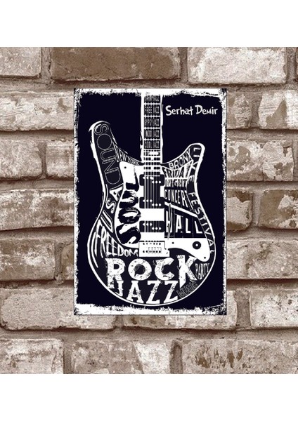 RETRO291-KIŞIYE Özel Gitar-Retro-Vintage-Metal-Poster