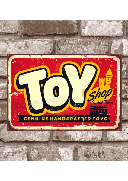 Kişiye Özel Oyuncakçı-Retro-Vintage-Metal-Poster