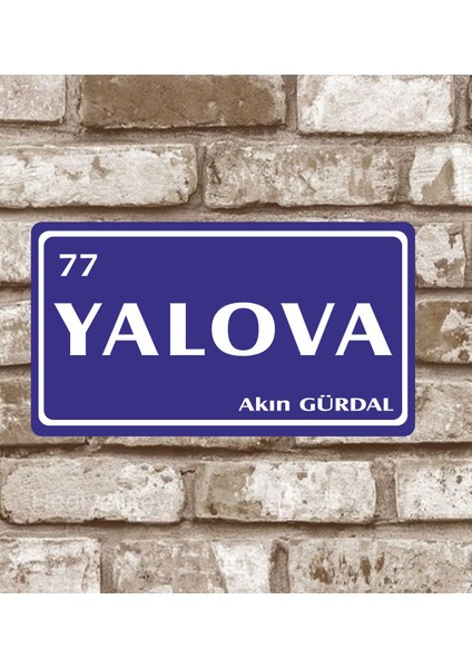 Metal Plaka Yalova 77 Retro Poster (29X15)