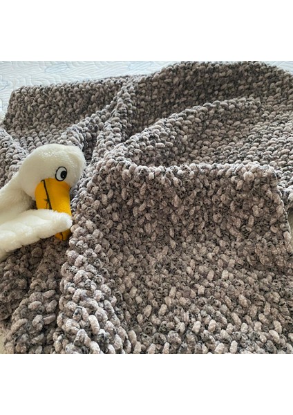 Bebek Battaniyesi Kahve Bej Kadife Kırçıllı 100 x 92CM fiyatları