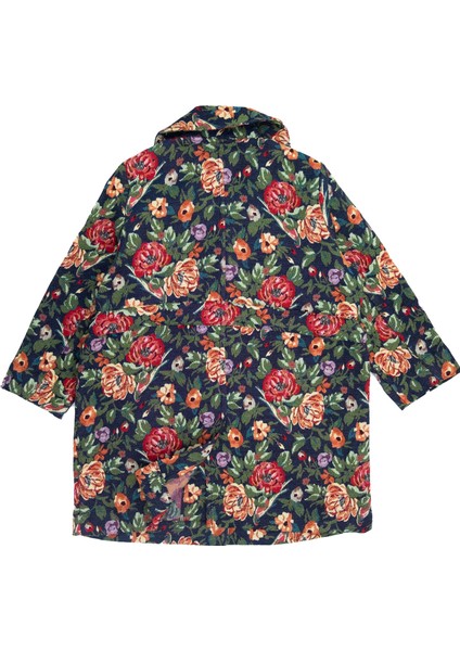 Yılbaşı Özel Jakarlı Çiçek Desenli Kız Çocuk Kaban modelleri