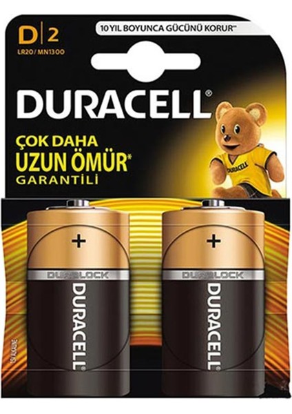 LR20/MN1300 D Büyük Boy Pil 2'li Paket